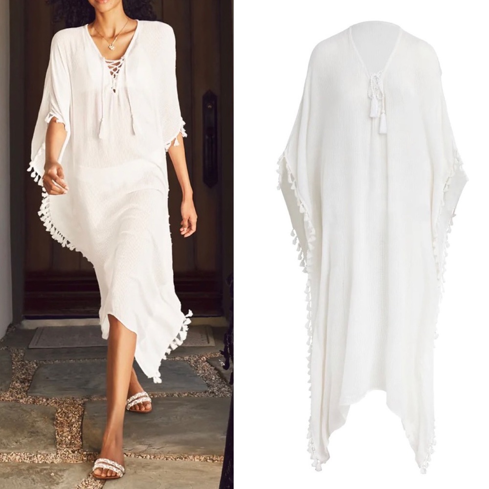 NWT Walter Baker Acapulco Kaftan Ivory O/S